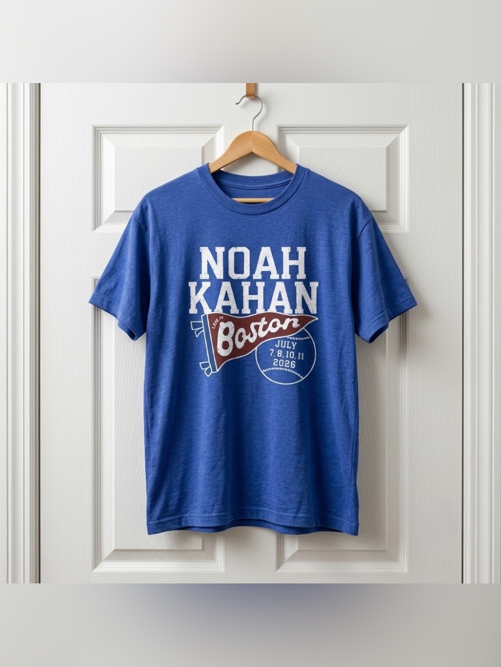 Noah Kahan Boston Concert Tour Royal Heather Blue Indie Graphic T-Shirt